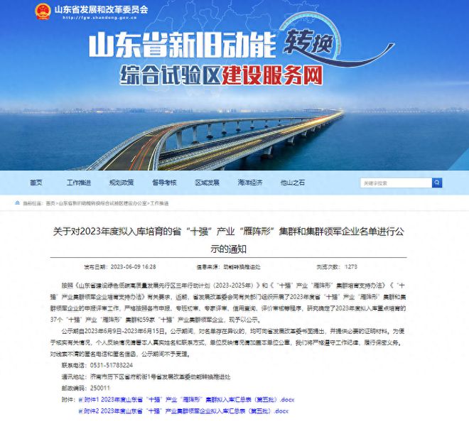 Kaiyun 开云金现代上榜山东省“十强”产业集群领军企业(图1)