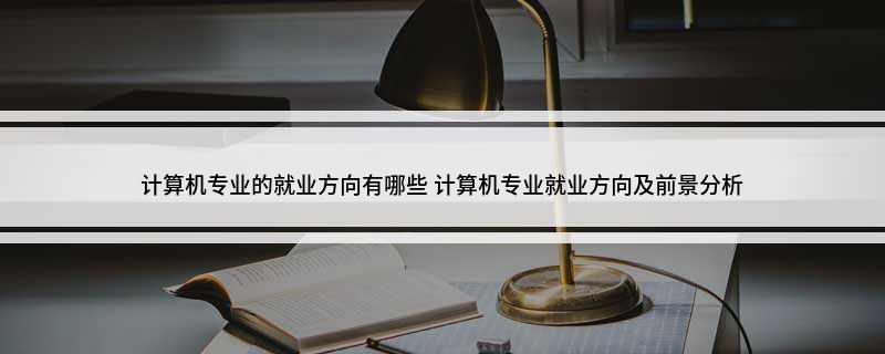 计算机专业的就业方向有哪些 计算机专Kaiyun 开云业就业方向及前景分析(图1)